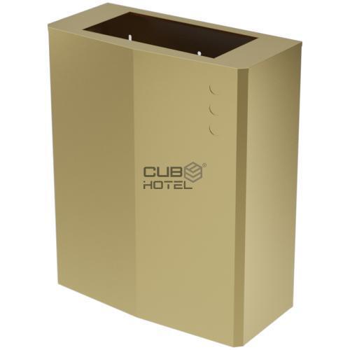 Papeleira de Parede com Tampa Removível Inox Dourado Escovado 23L EVO
